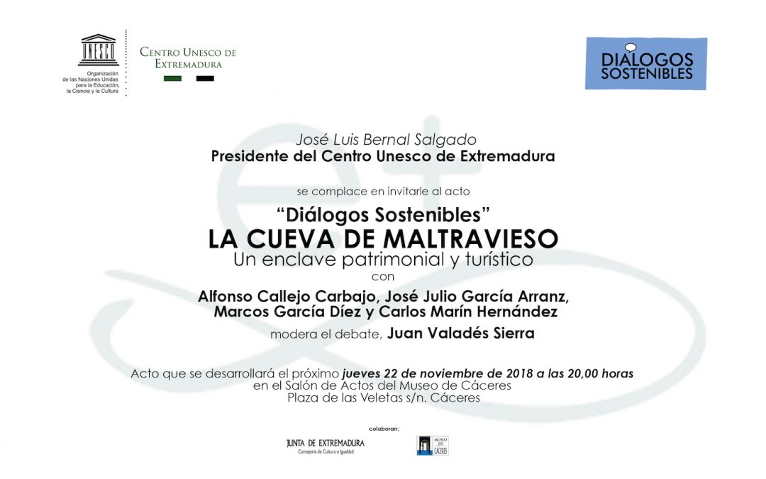 Cartel de Diálogos Sostenibles 2018 Centro UNESCO de Extremadura