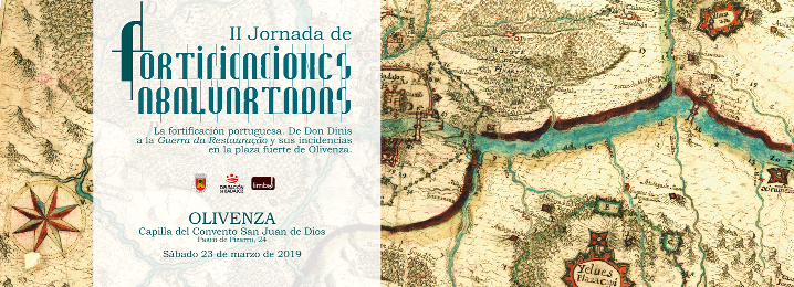 Cartel de la II Jornada Fortificaciones Abaluartas de Olivenza (Badajoz)