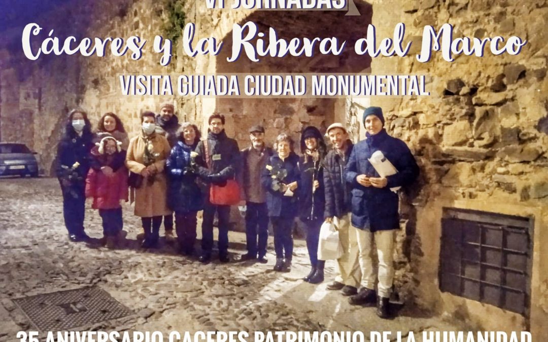 35 años después. Con la Asociación Amigos de la Ribera del Marco de Cáceres en el aniversario de la declaración de Ciudad Patrimonio de la Humanidad