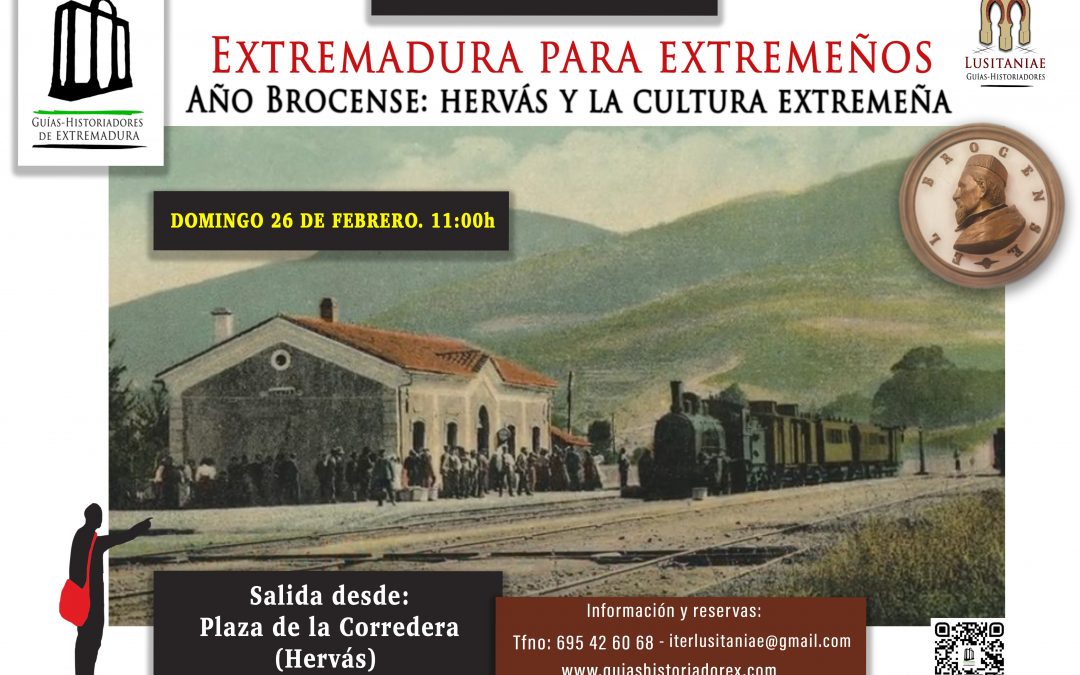 Cartel de la visita guiada sobre Hervás y la cultura extremeña, dentro del ciclo Extremadura para extremeños