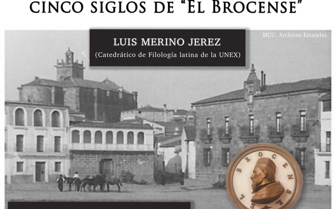 Cartel del Café con Historia sobre "El Brocense" en Cáceres con Luis Merino